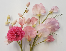 Sweet Peas, freesias & carnations