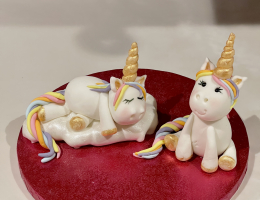 Modelled unicorn with cloud
