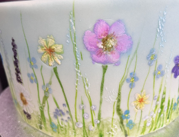 Hand painted floral cakes