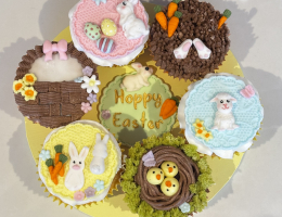 Easter cupcake platter