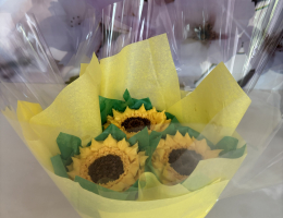 Sunflower cupcake posy