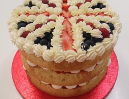 Union Jack Victoria sponge with a surprise inside